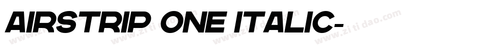 Airstrip One Italic字体转换